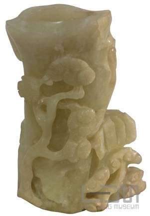 A close-up of a carved stoneDescription automatically generated