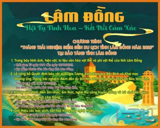 “Tháng trải nghiệm điểm đến du lịch tỉnh Lâm Đồng năm 2025” tại Bảo tàng tỉnh Lâm Đồng