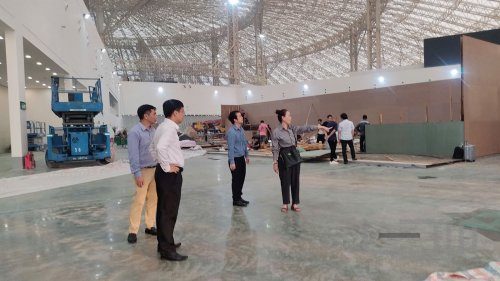 Lãnh đạo tỉnh Lâm Đồng kiểm tra tiến độ thi công Triển lãm kỷ niệm 80 năm Quốc khánh nước Cộng hòa XHCN Việt Nam, tại Hà Nội